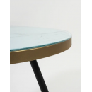 Стол журнальный SIGNAL VEGA B мраморный эффект/черный, 80/45